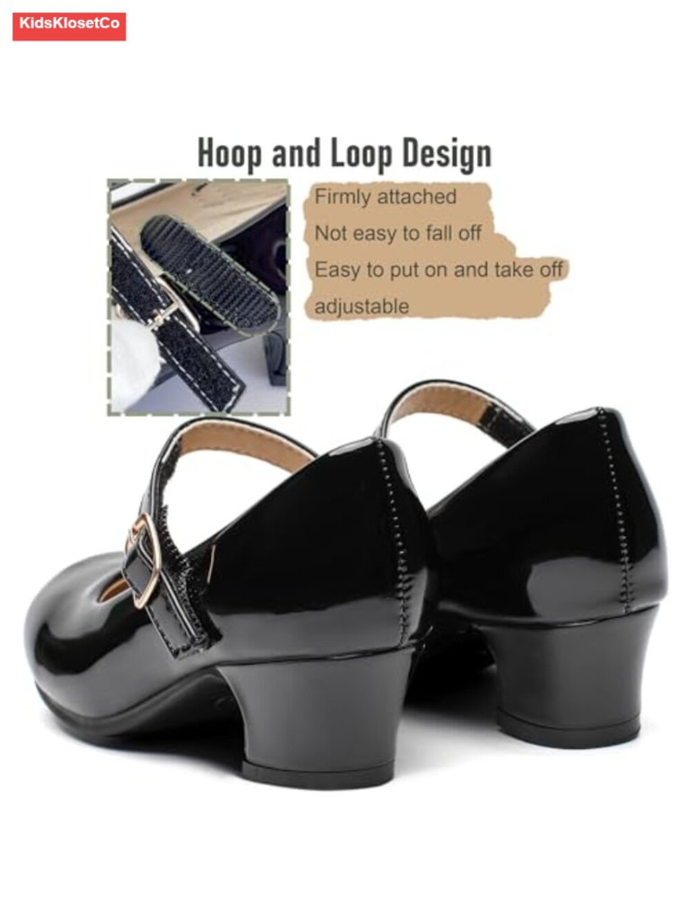 Girls Low Heels Mary Jane Dress Shoes Patent Leather Flats Princess - Picture 4 of 6